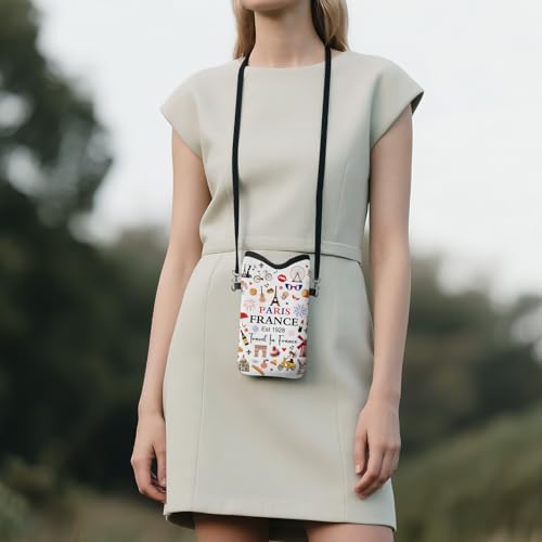Cell Phone Sleeve Pouch with Adjustable Strap - Paris Gifts - color: Paris