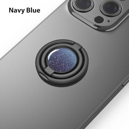 Phone Grip, Phone Ring Holder Finger Kickstand, Foldable & Adjustable Double Metal Cell Phone Rings Gripper Stand for iPhone Samsung &Other Phones - Sparkle Blue - color: Sparkle Blue