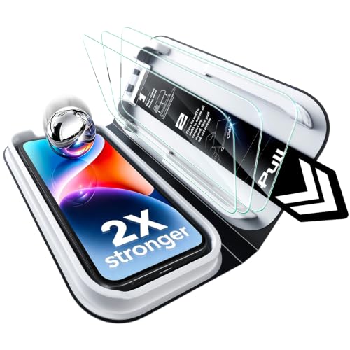 ESR 3 Pack for iPhone 14 Plus/13 Pro Max Screen Protector, Classic | Easy One-Pull Installation, 2X Impact Absorption, 9H Tempered Glass, Full-Coverage Protection, UltraFit Tray, Bubble-Free - size: iPhone 14 Plus/13 Pro Max 6.7 inch
