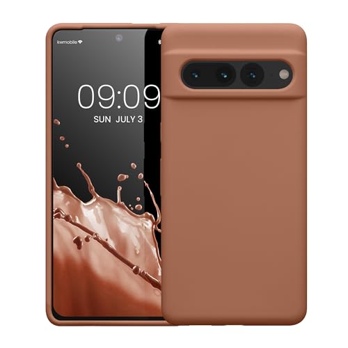 kwmobile Case Compatible with Google Pixel 7 Pro Case - TPU Silicone Phone Cover with Soft Finish - Mocha - color: Mocha, size: Pixel 7 Pro