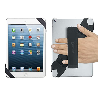 Premiun Universal Tablet Hand Holder Strap,Joylink 360 Degrees Swivel Leather Handle Grip with Elastic Belt, Secure & Portable for 10.1" Tablets (Samsung Asus Acer iPad etc), Black