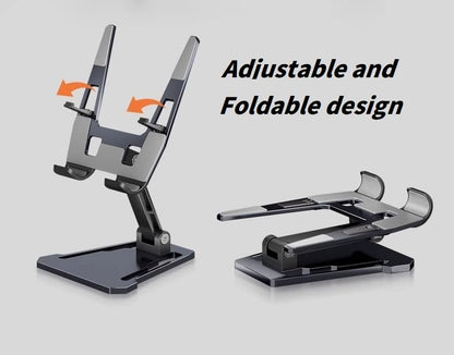 iPhone Android Tablet Holder Desktop Stand, Dual Rod Adjustable & Rotatable Carbon Steel, Compatible with 4.7-16.5" iPads,Tablets, Portable Monitors, Kindle.