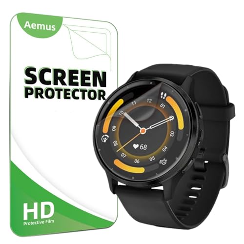 Screen Protector Compatible for Garmin Venu 3 / Venu 4 45mm Smart Watch (4 Pack) Flexible Full Coverage TPU Clear Film (Venu 3) - size: Venu 3 / Venu 4 45mm