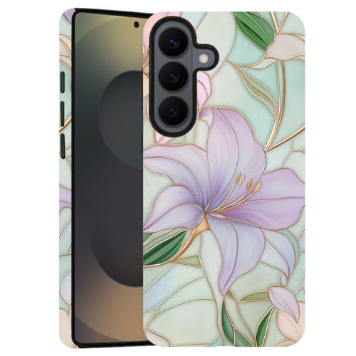 Compatible with Samsung Galaxy S26 Case,Glossy Case All-Round Protection Shockproof Anti-Scratches TPU Cover,Cases for Man Woman-Vintage Lilies Flowers - color: Vintage Lilies Flowers, size: Galaxy S26