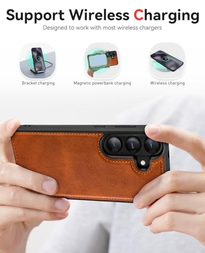 OCASE for Samsung Galaxy S26 Detachable Wallet Case with Card Holder, [2 in 1] PU Leather Flip Folio Case with RFID Blocking Stand Wrist Strap Shockproof Phone Cover 2026, Brown - color: Brown, size: Samsung Galaxy S26