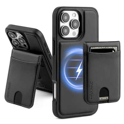 Shieldtop Compatible with MagSafe iPhone 16 Pro Max Wallet Case,Black | 2 in 1 Detachable Magnetic,Credit Card Holder Slots,RFID Blocking,PU Leather,Kickstand,Flip Folio Phone Cover for Men & Women - color: Black, size: iPhone 16 Pro Max 6.7"