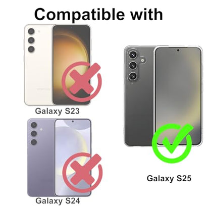 TENOC Phone Case for Samsung Galaxy S25, Clear Case Shockproof Protective Bumper Slim Cover - color: Clear, size: S25