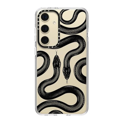 CASETiFY for Galaxy S24+ Case - Impact Clear | Not Yellowing | 6.6 ft. Drop Protection | Black Kingsnake | Clear - color: Black Kingsnake, size: Galaxy S24+