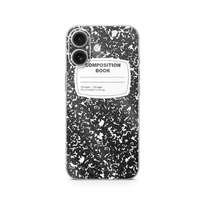 Glossy Glitter Phone Skin Compatible with Apple iPhone 17 - Composition Book - Premium 3M Vinyl Protective Wrap Decal Cover - Easy to Apply | Crafted in The USA by MightySkins - color: Composition Book, size: iPhone 17 (Back Wrap), style: Glossy Glitter F