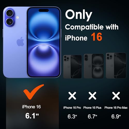 ivoler Screen Protector for iPhone 16/15 6.1" Tempered Glass 2-Pack - size: iPhone 16 6.1"