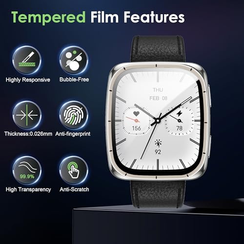 Compatible for Amazfit Active 2 Square screen protector, Anti-Scratch 3D Full Screen Coverage flim, Case Friendly, HD Ultra, 4 PACK - size: Amazfit Active 2 Square