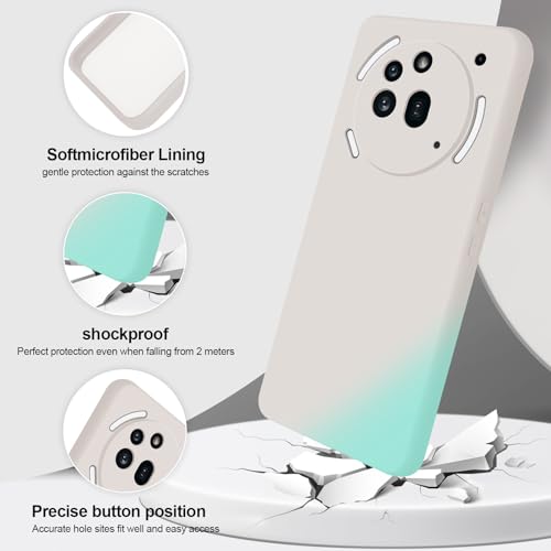GiiYoon Silicone Case for Nothing Phone 3a Pro, Off White - color: Off-white, size: Nothing Phone 3a Pro