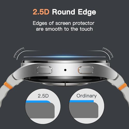 JETech Screen Protector for Samsung Galaxy Watch 7/6 44mm, 3-Pack | Tempered Glass Protection, HD Clear, Anti-Scratch Design - size: Galaxy Watch 7/6 44mm