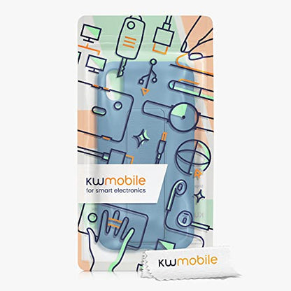 kwmobile Case for Apple iPhone XR Case - Soft TPU Cover with Silicone Coating - with Hand Strap and Stand Function - Shockproof - Caribbean Blue - color: caribbean blue