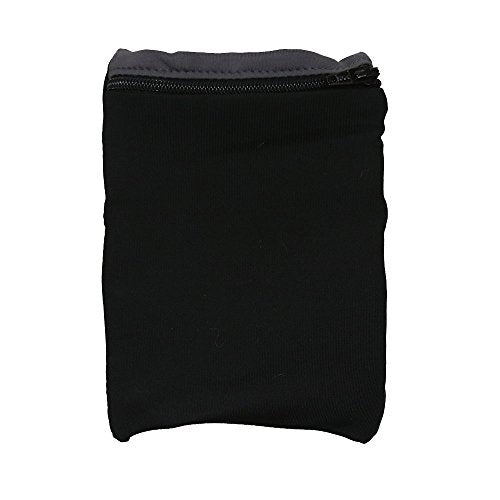 Sprigs Wrist Wallet Running Wristband Pocket for Keys Cards Cash ID Phone - color: Black/Grey