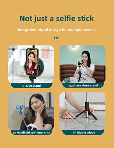 XIHAMA Selfie Stick Tripod,3 in 1 Extendable Selfie Stick with Wireless Remote,Portable Phone Tripod Stand Compatible with iPhone16 15 14,Samsung Smartphone and More - color: Pink