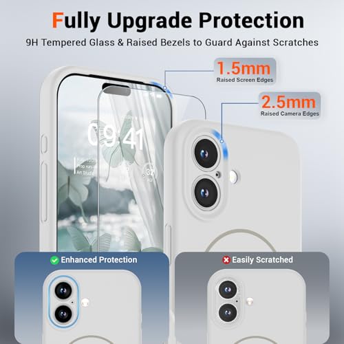 SUPFINE Silicone & Magnetic for iPhone 17 Case White - color: White, size: iPhone 17