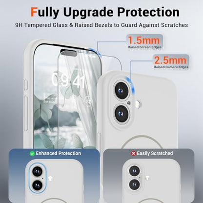 SUPFINE Silicone & Magnetic for iPhone 17 Case White - color: White, size: iPhone 17