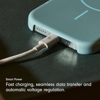 Beats USB-C to USB-C Woven Cable Fast Charging Durable/Tangle-Free Compatible Charger for Apple & Android Devices (1.5 m, 5 ft) - Surge Stone - color: Surge Stone, size: 5 ft, style: USB-C to USB-C
