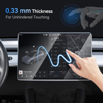 Screen Protector for Tesla Model 3 (2024-2026)/Model Y 2025 - size: 15.4" Model Y/3 Front-M