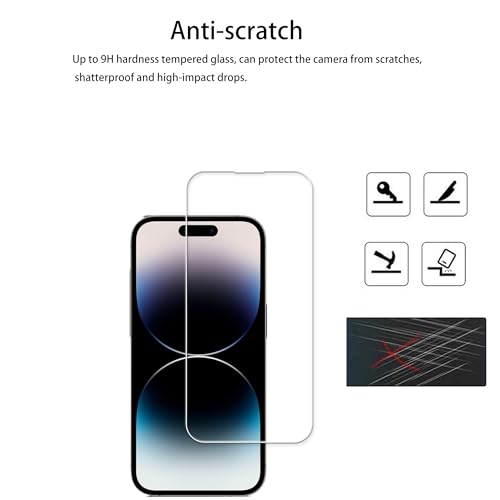 Easy Alignment Frame Designed For iPhone14 Pro Max Tempered Glass Screen Protector Film 3-Pack