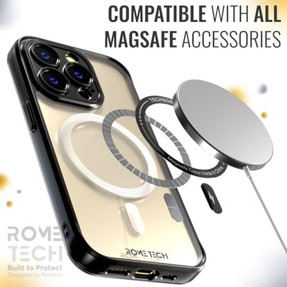 Rome Tech Clear Case Compatible with MagSafe for iPhone 14 Pro (2022) - Slim and Rugged Fit Thin Shockproof Case Compatible with Magsafe Devices - Clarity - style: iPhone 14 Pro