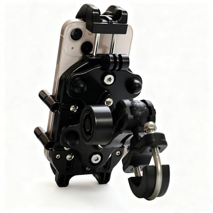 Motorcycle Phone Mount Holder, 8-Claw Anti-Shake Bike Phone Mount with Secure Lock & Vibration Dampener,Fits 4.7-7.2" Phones for Motorcycle, Bicycle, Scooter, ATV