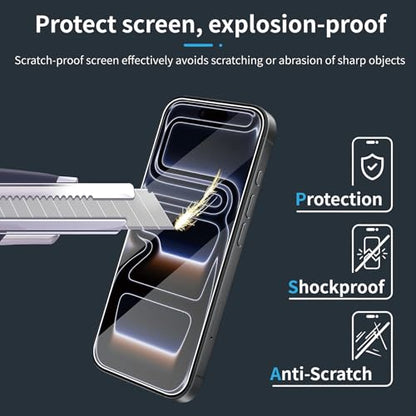SAMKE 3 Pack Designed Tempered Glass for iPhone 17 Screen Protector 6.3in - size: iPhone 17 (6.3-inch)