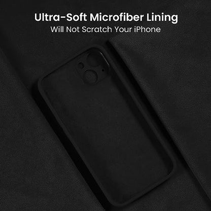 FireNova Designed for iPhone 15 Case, Silicone Upgraded [Camera Protection] Phone Case, Soft Anti-Scratch Microfiber Lining Inside, 6.1 inch, Black - color: Black, size: Iphone 15
