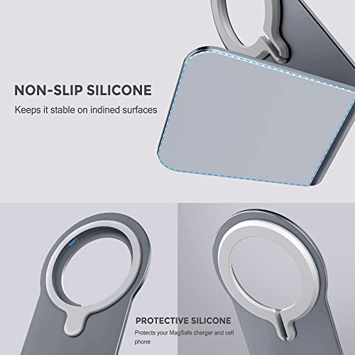 CreaDream Stand for MagSafe Charger, Aluminum Phone Stand Holder for iPhone - color: Gray