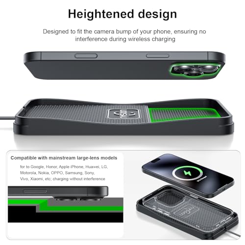 Wireless Car Phone Charger 15w Fast Chargers Charging pad Non Slip