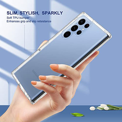 ULAK Compatible with Galaxy S22 Ultra Case 5G, Heavy Duty Case, HD Clear | Shockproof Soft TPU Bumper Cover Transparent Protective Phone Case for Samsung Galaxy S22 Ultra 5G 6.8 inch - color: HD Clear