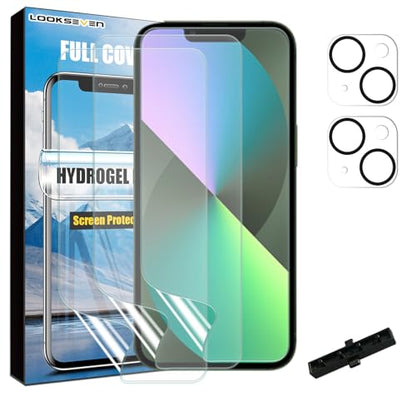 3 Hydrogel Films + 2 Tempered Glass Lens Protector For iPhone 13 Mini - size: iPhone 13 Mini