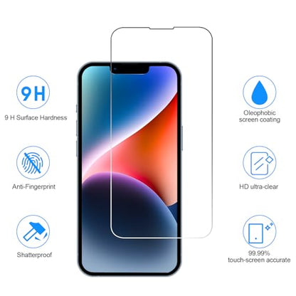 SIBEITU 3+3 Pack Screen Protector + Camera Lens Protector for iPhone 14 Pro | 6.1 Inch HD 9H Hardness Tempered Glass Film, Scratch Resistant, Sensor Protection, Case Friendly, High Response, Bubble Free - size: iPhone 14 Pro 6.1"
