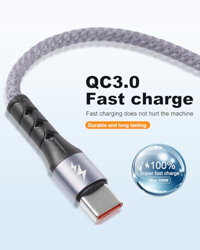 SIQIWO Multi USB C Cable Fast Charging 4FT/2 Pack, 4 in 1 Charger Cord - color: Gray
