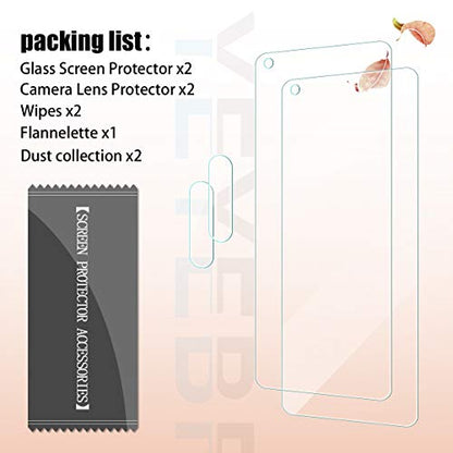 Galaxy A11 HD Clear Tempered Glass Screen Protector + Camera Lens Protectors, [2+2 Pack] [3D Glass] [Anti-Glare] [Bubble-Free] Screen Protector Glass For Samsung Galaxy A11 - size: Galaxy A11