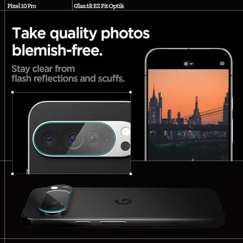 Spigen Glas.tR EZ FIT Optik Camera Lens Protector for Pixel 10 Pro - size: Pixel 10 Pro