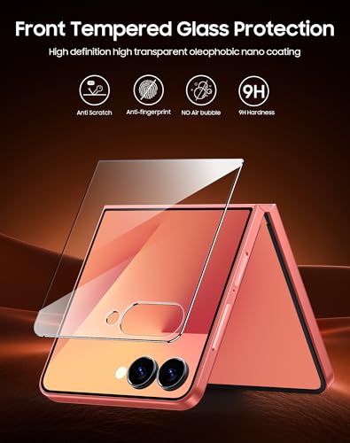 Spugan for Samsung Galaxy Z Flip 7 Screen Protectors, 2 Pcs Inner Screen TPU Protective Film [Installation Kit] + 2 Pcs Outer Screen Tempered Film, Durable, Scratch Resistant, Bubble Free, Newbie Friendly, Ultra HD - size: Flip7-2+2 Pac