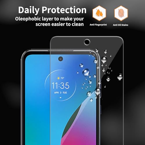 3 Pack for Motorola Moto G Play (2023) Tempered Glass Screen Protector, Scratch-Proof, Bubble-Free,HD Transparent, 9H Hardness,Bubble Free,Case Friendly - size: Moto G play 2023 (3 Pack)