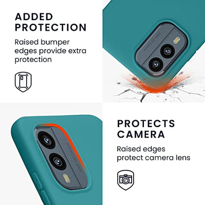 kwmobile Case Compatible with Nokia X30 5G Case - Soft Slim Protective TPU Silicone Cover - Teal Matte