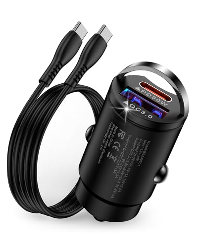 AILKIN iPhone 16 15Pro Max Car Charger USB C for Automobile Cigarette Lighter Adapter USB-C, 30w Super Fast USBC Car Charger with Pd C to C Cable Charging for Apple & Android Samsung Galaxy A15 5G S24