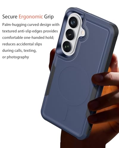 Heavy Duty Magnetic Case for Samsung Galaxy A16/A17/A26, Military Grade Dual Layer Shockproof, Compatible with MagSafe, Matte Finish Protection Cover - color: Blue, size: Galaxy A17/A16/A26 6.7 Inch