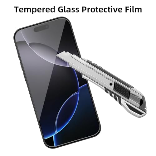 [4 Pack Glass Screen Protector Compatible for iPhone 16 Pro Max [9H Hardness]-HD Screen Tempered Glass, Scratch Resistant, Easy Install [Case Friendly] [Bubble Free] - size: iPhone 16 Pro Max