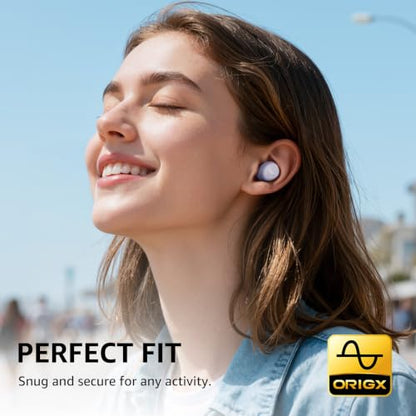 TOZO A1 Wireless Earbuds Bluetooth 5.3 Light Weight in Ear Headphones - color: Light Purple