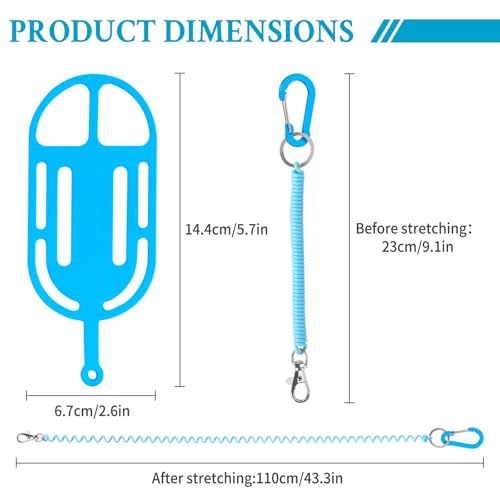 HOTEMIA Silicone Phone Lanyard Holder with Carabiner, Universal Phone Strap,Anti-Theft Phone Case with retractable tether - color: Blue