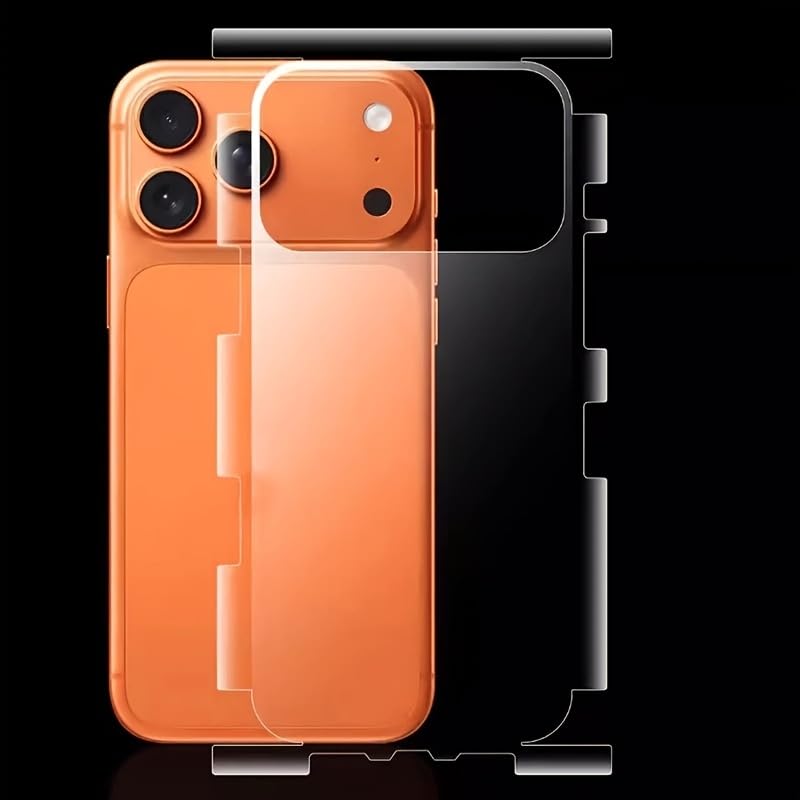 2pcs Back Hydrogel Film Compatible with for Iphone 17/17 Pro Max/17 Pro/Air/16/15/Plus/14/Pro Max/13/12 Pro Max Soft TPU Rear Screen Protector Compatible with for Iphone 17 Pro Max Non-Glass (17PRO)