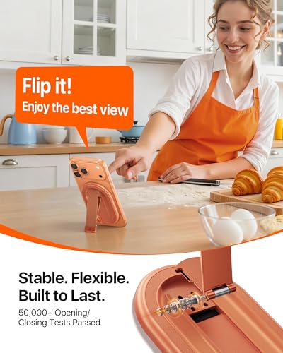 andobil [2026 Woven Comfort] Magnetic Phone Grip for MagSafe w/Finger Strap - color: Orange