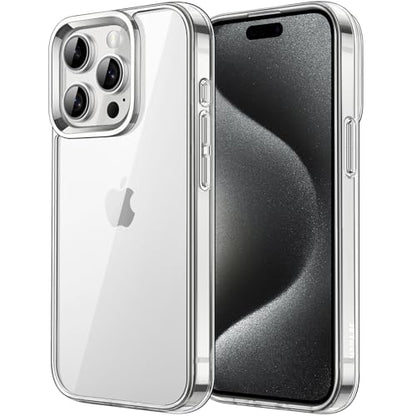 JETech Case for iPhone 15 Pro Max 6.7-Inch, Non-Yellowing Shockproof Phone Bumper Cover, Anti-Scratch Clear Back (Clear) - color: Clear, size: iPhone 15 Pro Max