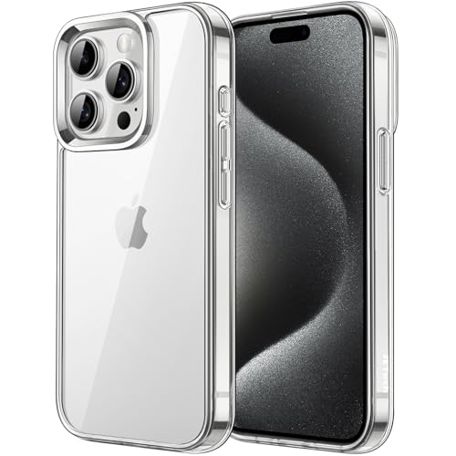 JETech Case for iPhone 15 Pro Max, Anti-Yellowing, Clear | Shockproof Protection, Scratch Resistant Hard PC Back, Durable Transparent TPU Bumper - color: Clear, size: iPhone 15 Pro Max