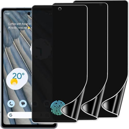 3 Pack Privacy Screen Protector for Google Pixel 7A 5G 6.1", Ultra-Thin Anti-Spy Soft TPU Hydrogel Protective Film for Google Pixel 7A - Self-Healing, Touch Sensitive, Case Friendly - size: Google Pixel 7A